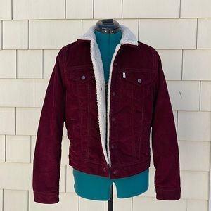 Levi’s vintage series Burgundy Corduroy Sherpa lined jacket